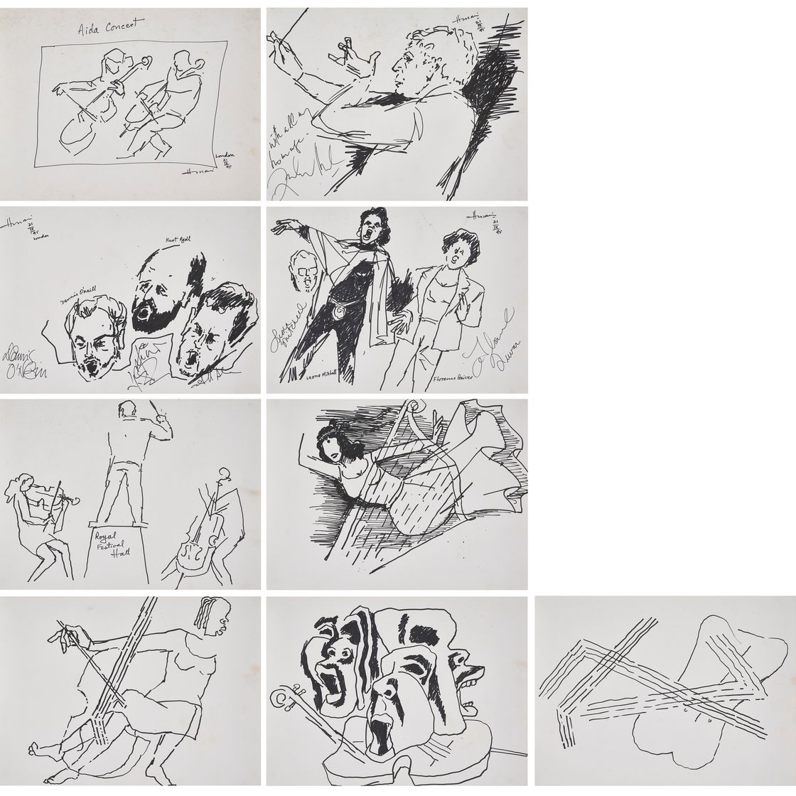 Maqbool Fida Husain — Без названия (серия "Аида")