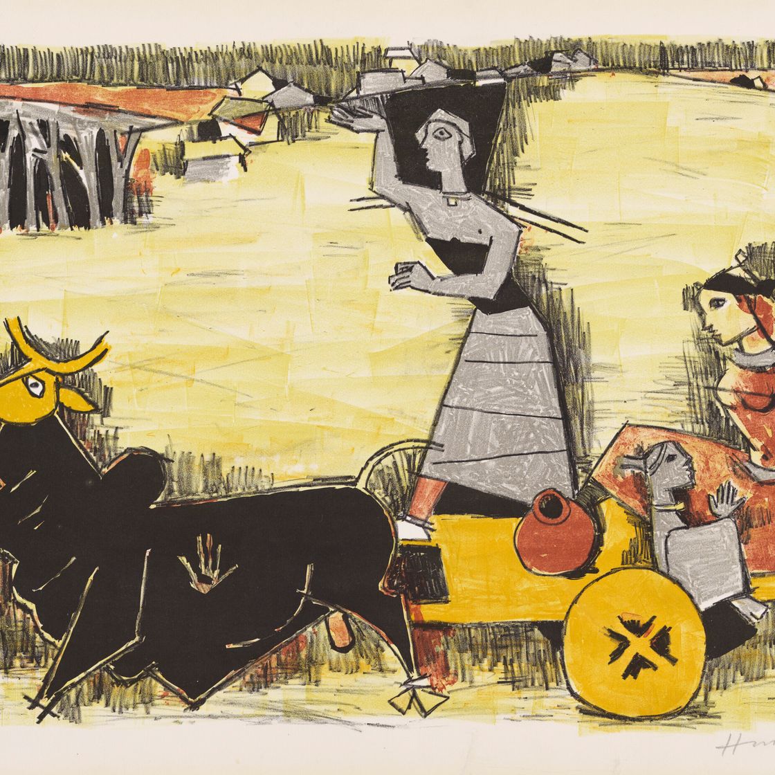 Maqbool Fida Husain — Без названия (Ятра)
