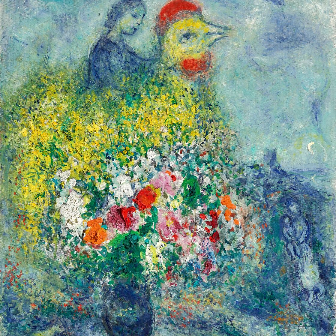 Marc Chagall — Кок в букете, изображение 1