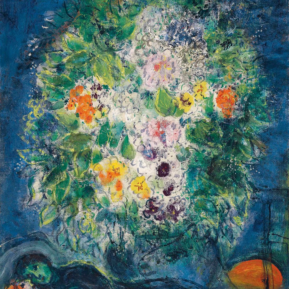 Marc Chagall — Любовь с букетом