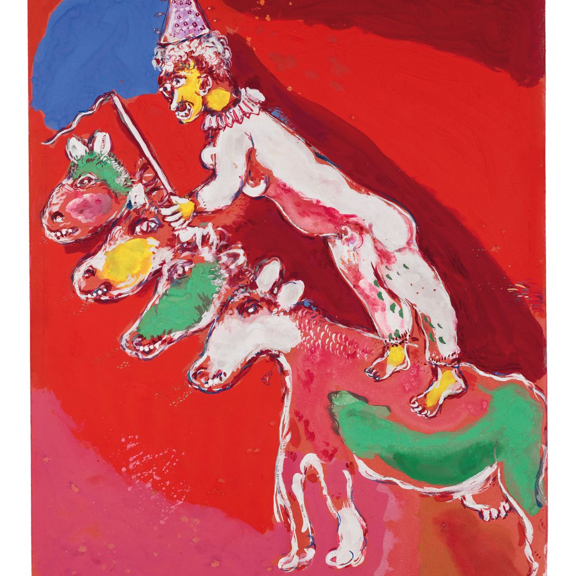 Marc Chagall — "Четверка тет" (цирк Воллара), изображение 2
