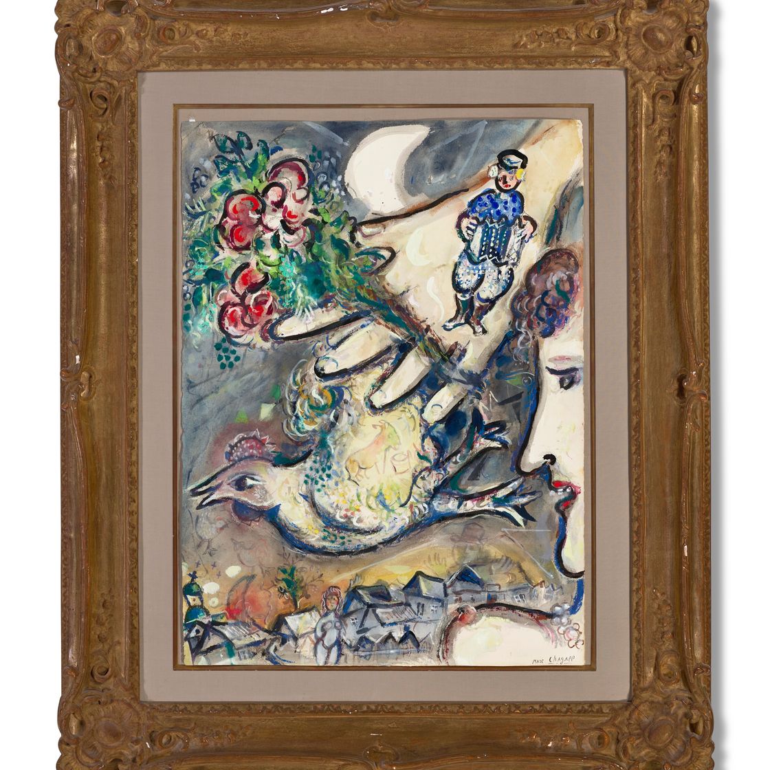 Marc Chagall — Профиль женщины и главное блюдо, изображение 2