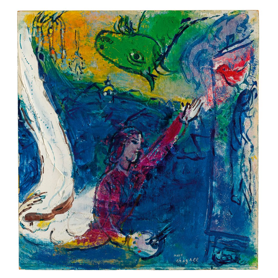 Marc Chagall — Автопортрет самого главного из вариантов моей жизни в городе, изображение 2