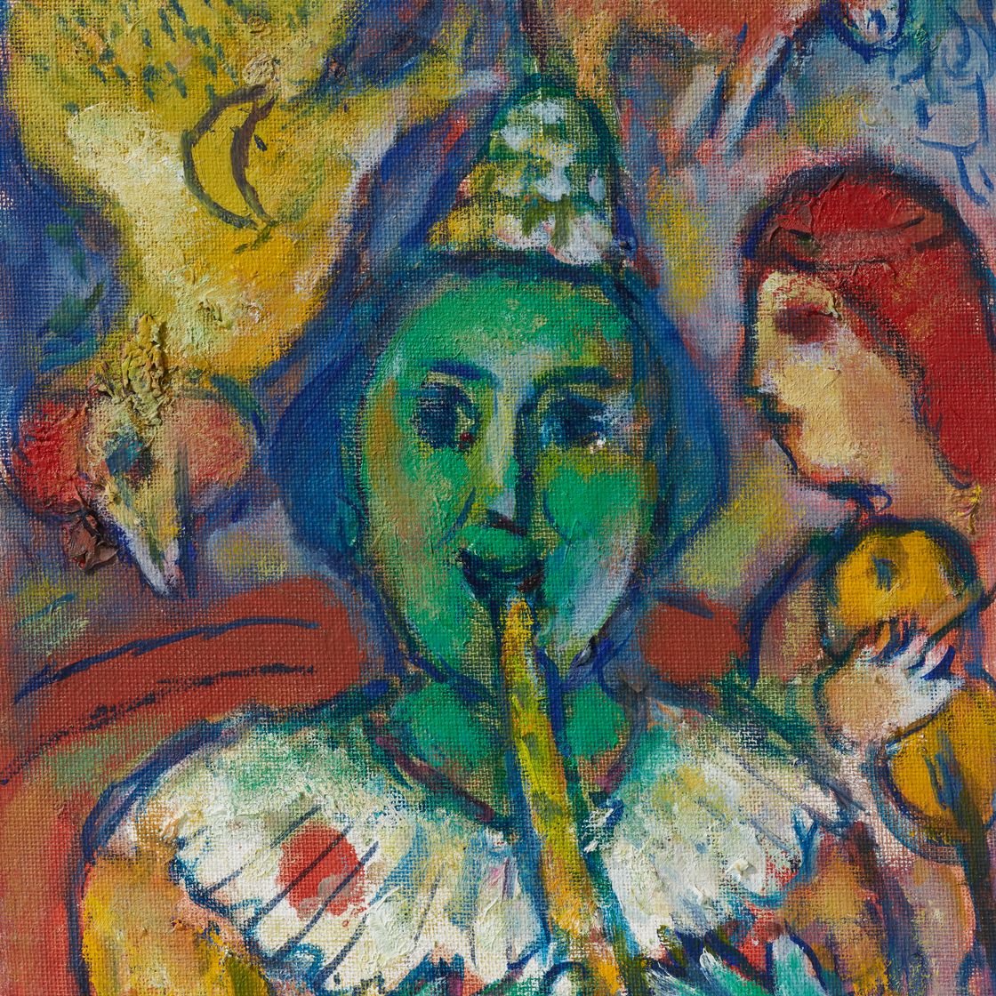 Marc Chagall — Клоун-флейтист с коком, изображение 1