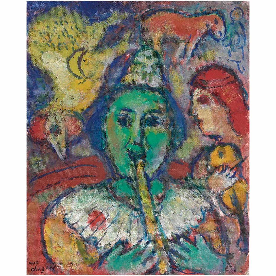 Marc Chagall — Клоун-флейтист с коком