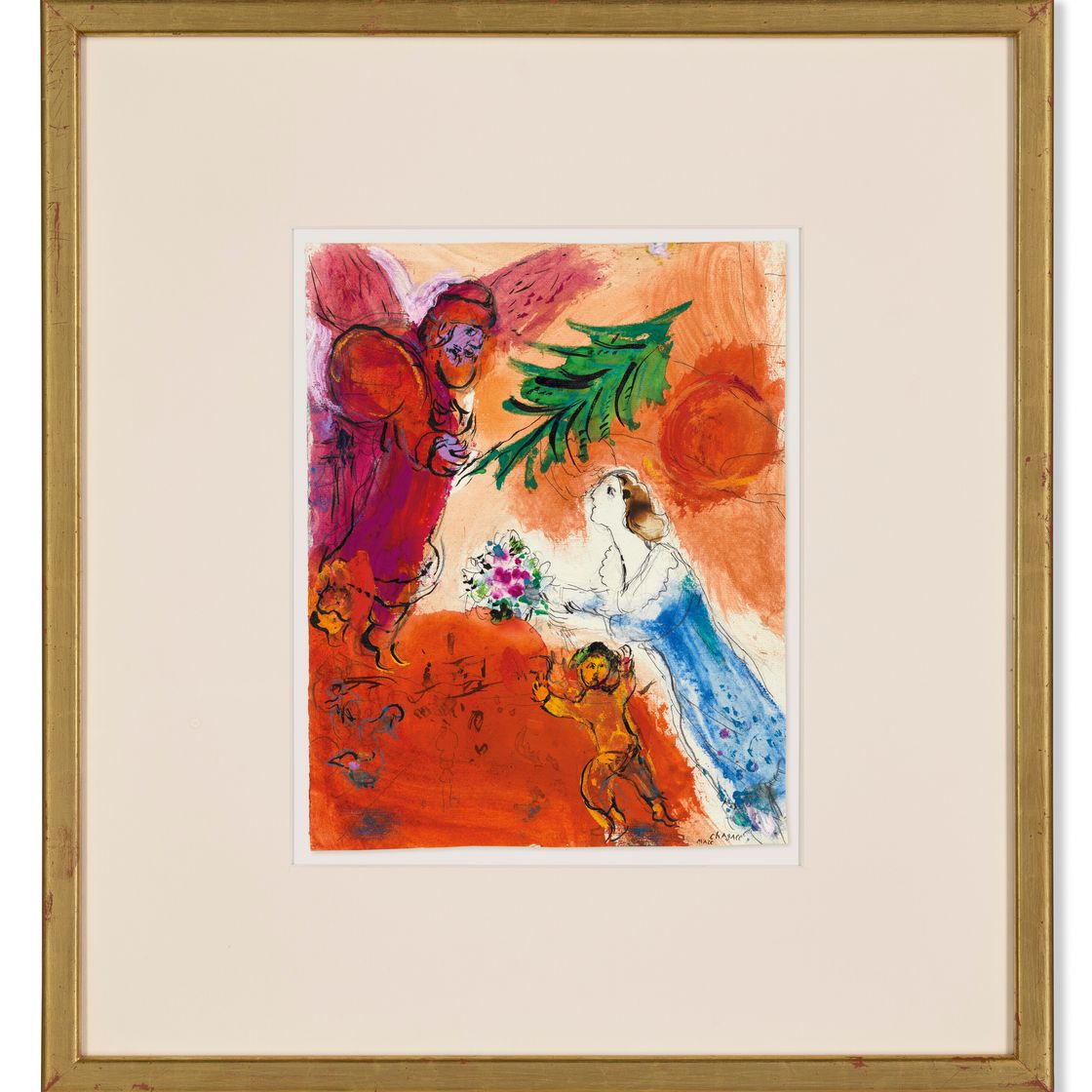 Marc Chagall — Ноэль Ноэль с нежным румянцем на свидании с красавицей, изображение 2