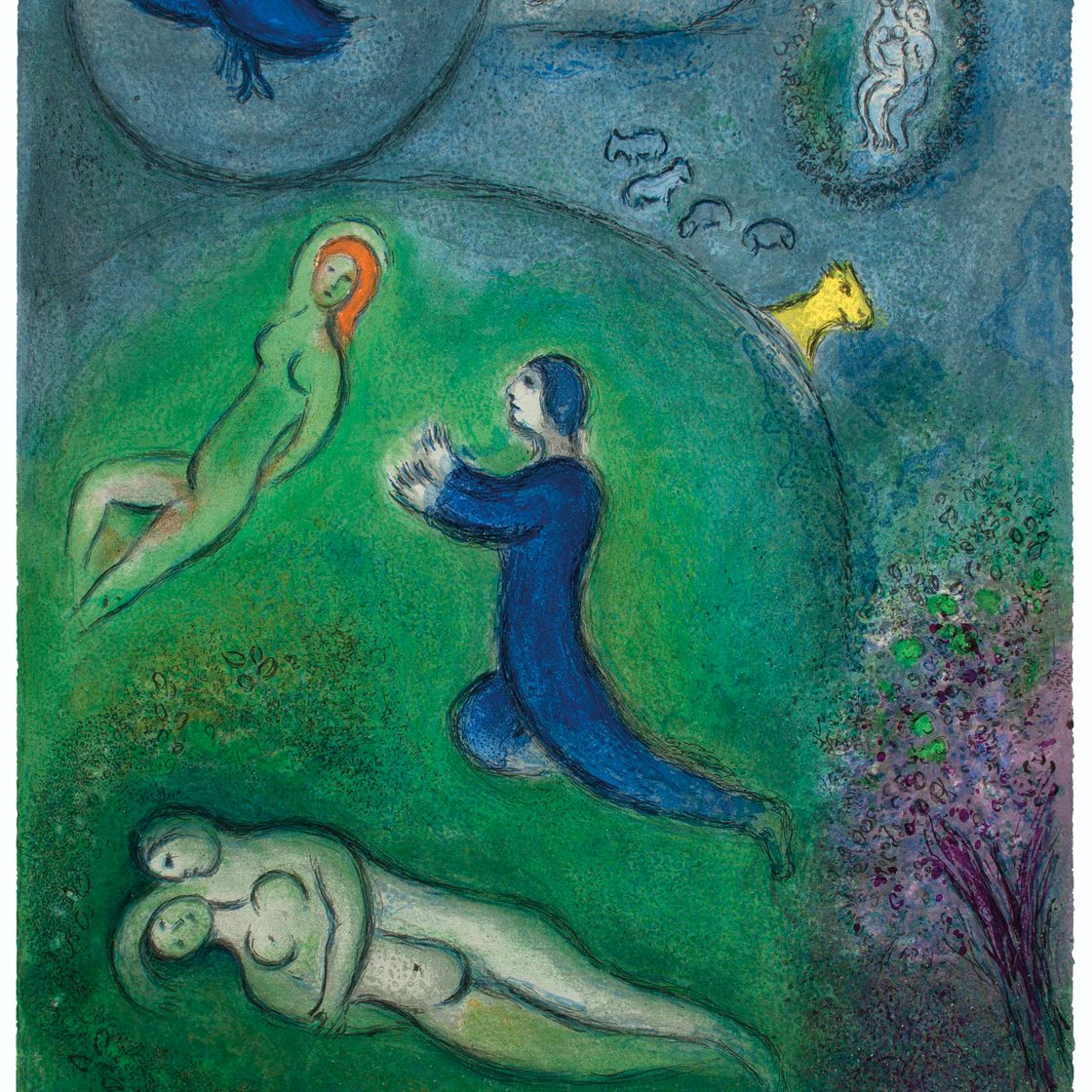 Marc Chagall — Лонгус, "Дафнис и Хлоя", редактор журнала "Tériade", Париж, 1961, изображение 7