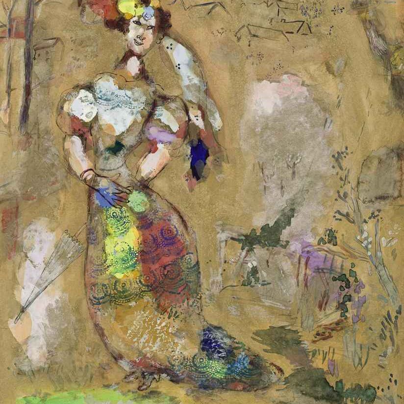 Marc Chagall — Дочь выжившего из деревни (Басни Лафонтена)
