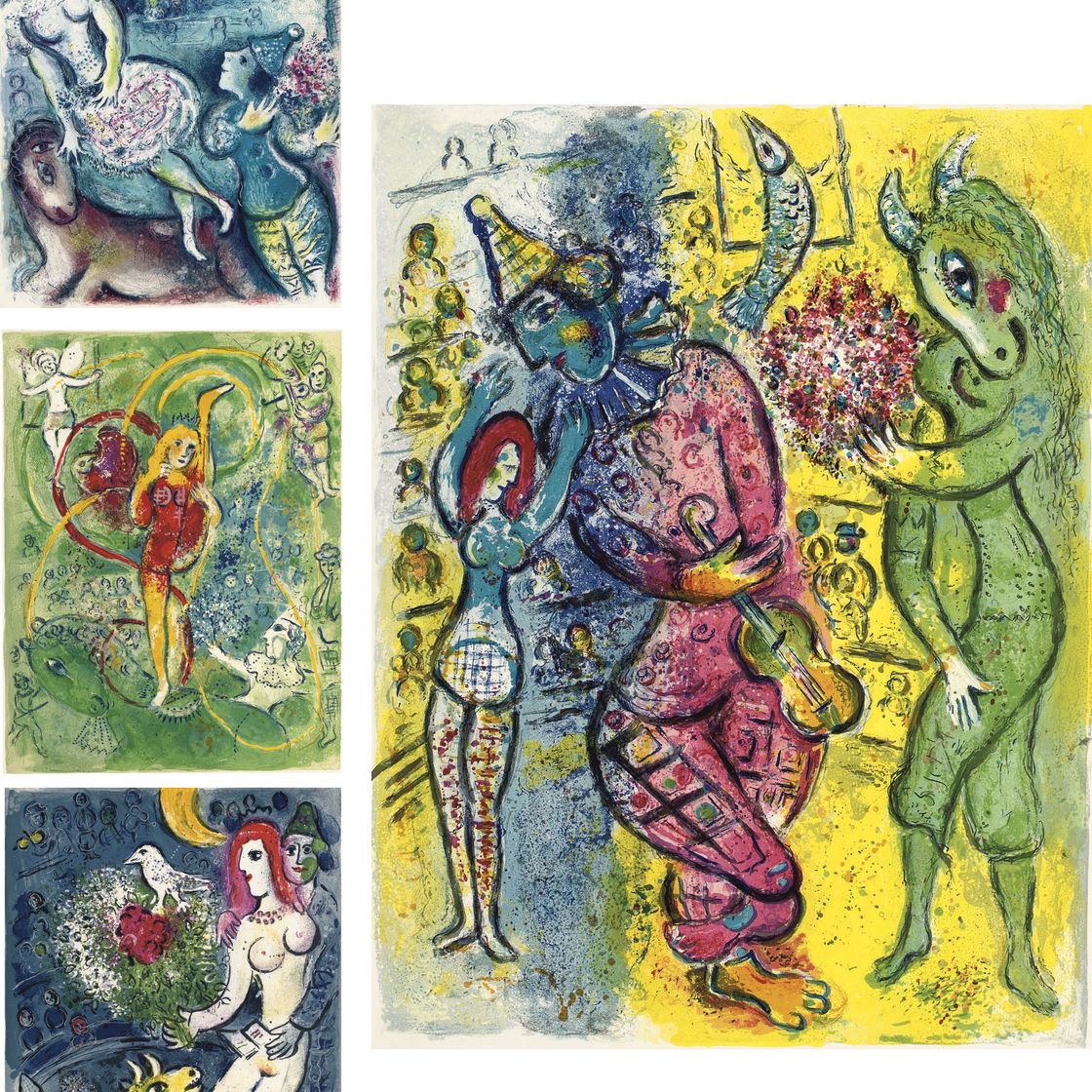 Marc Chagall — Цирк, Париж, издательство Tériade Editeur, 1967 (Т. 490-527; С. 68)