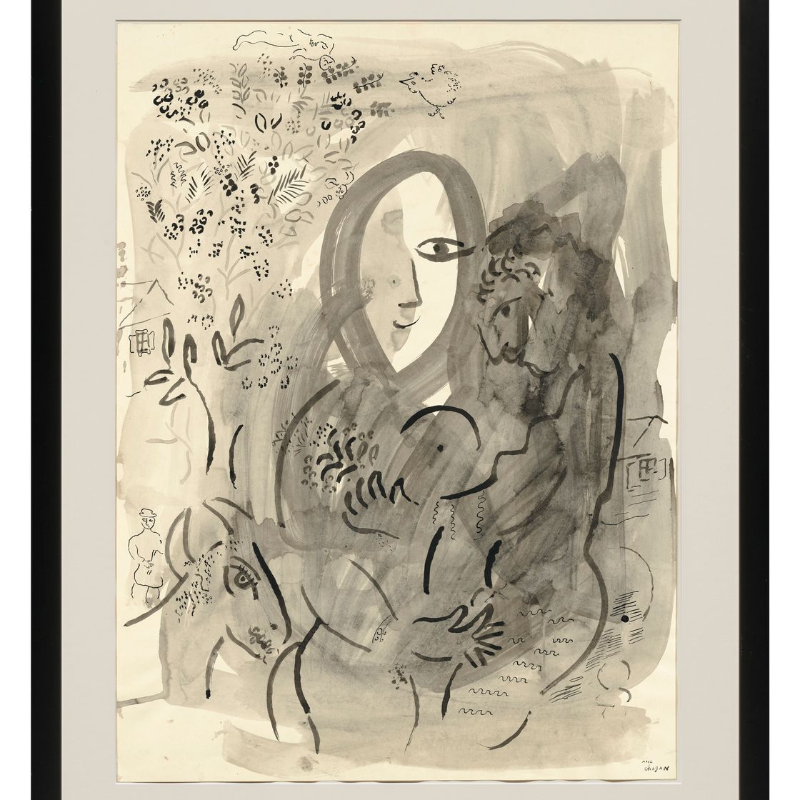 Marc Chagall — Авторская сцена с изображением женщины в лунном свете, изображение 4