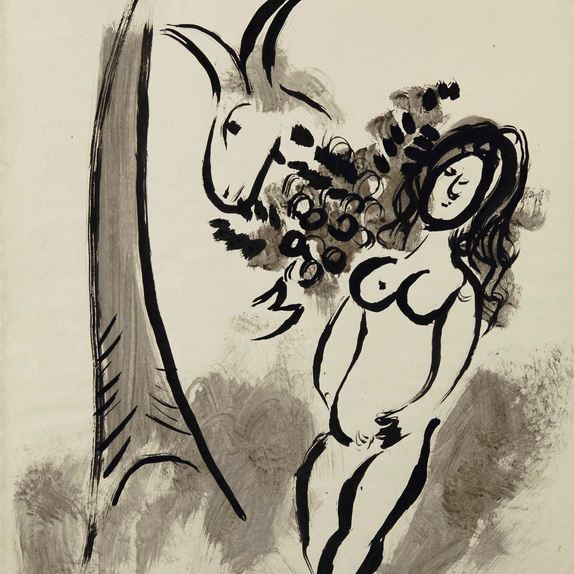 Marc Chagall — Прогулка по Эйфелевой башне