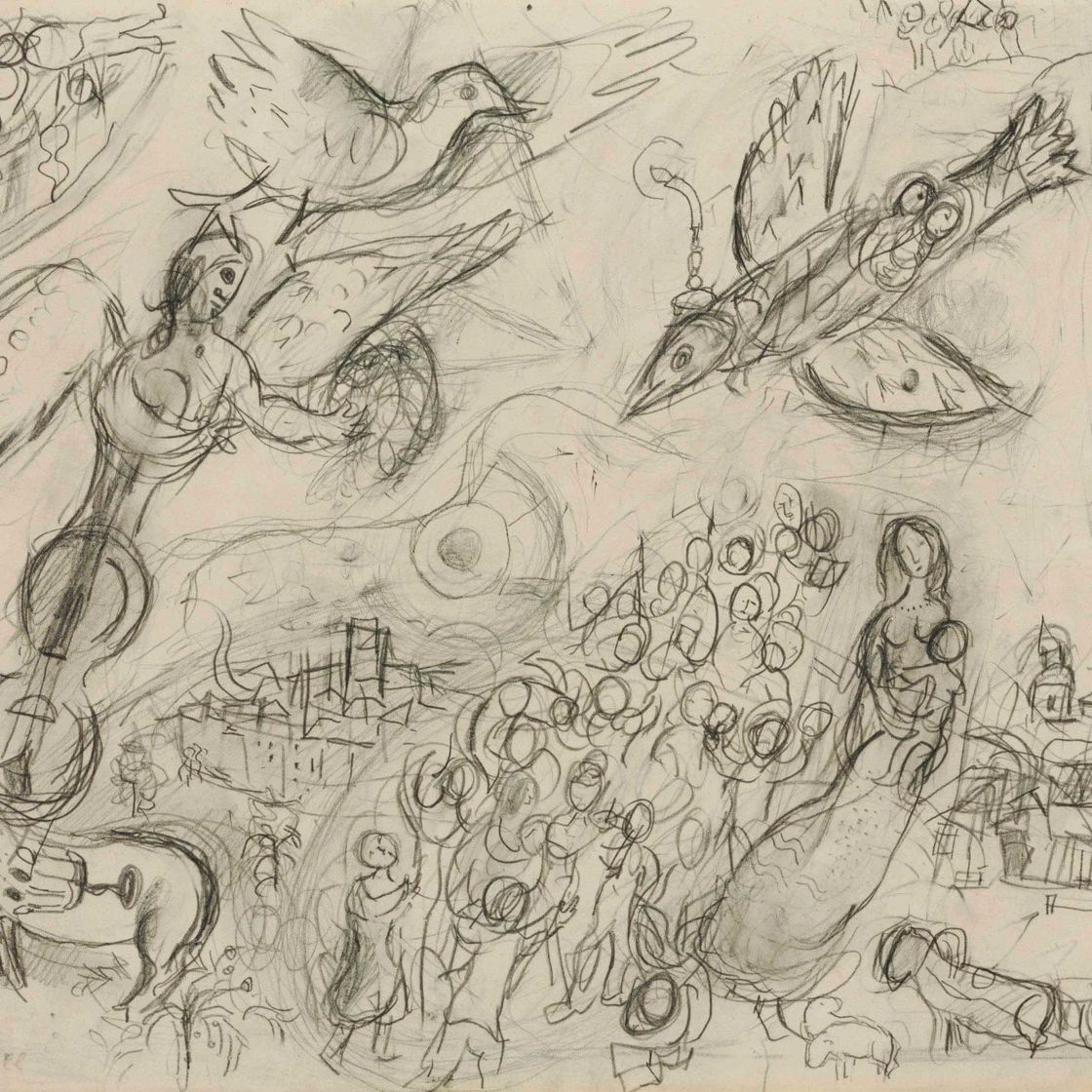 Marc Chagall — Этюд для жен вояжа
