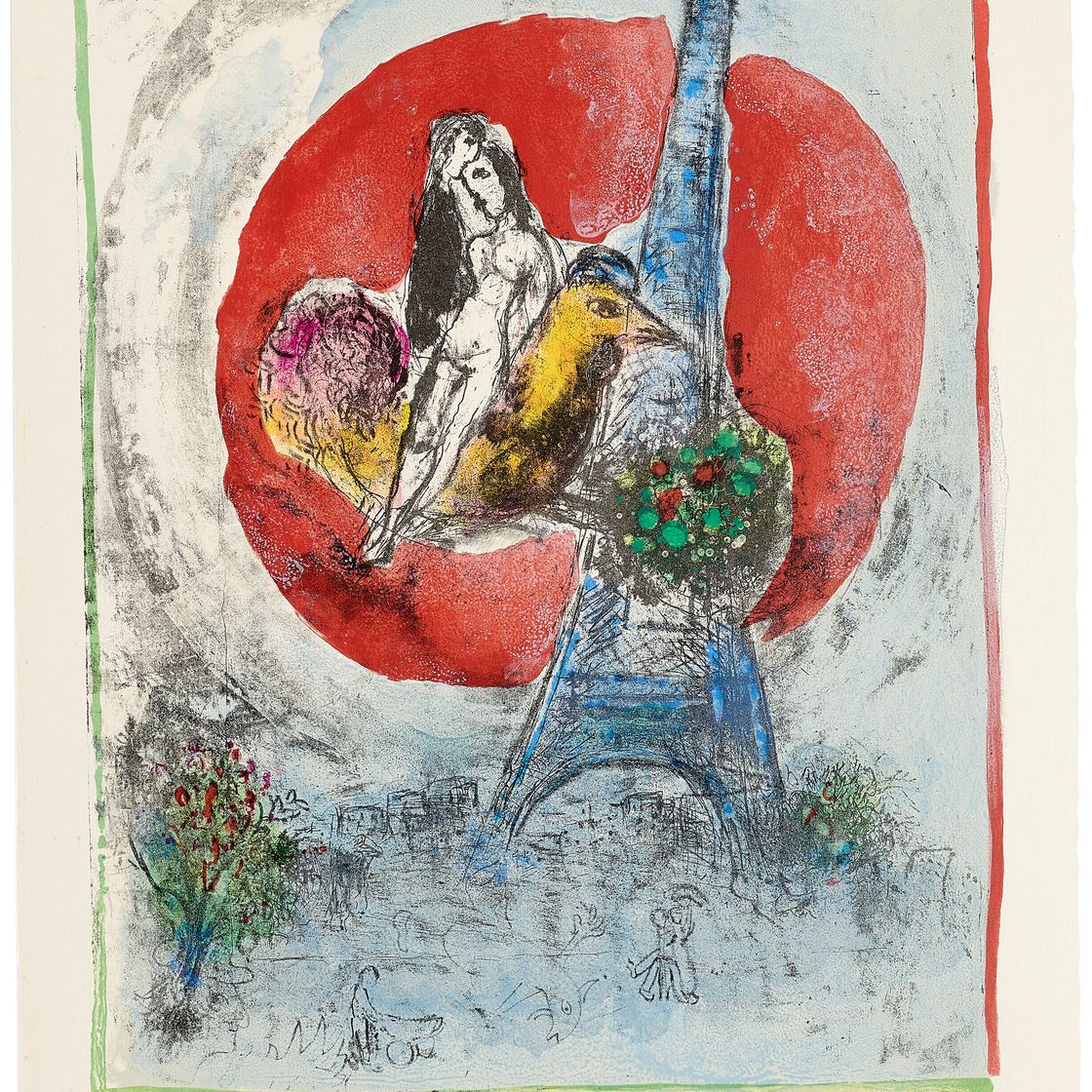 Marc Chagall — Любовь на Эйфелевой башне