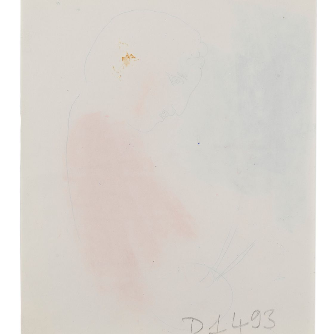 Marc Chagall — Изображение профиля в красном и синем цвете, изображение 3