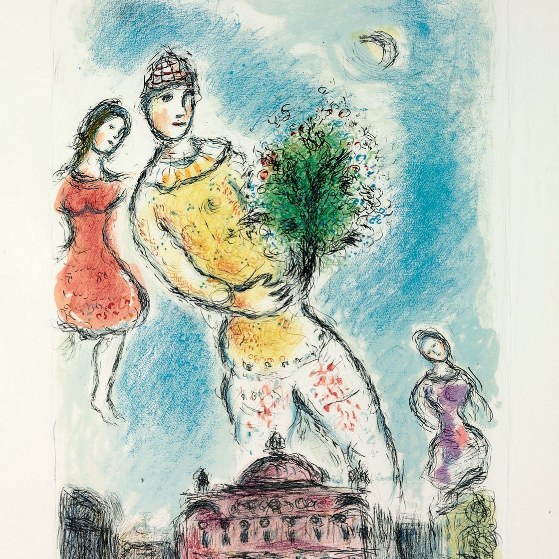 Marc Chagall — Танец на сцене оперы (M. 973)