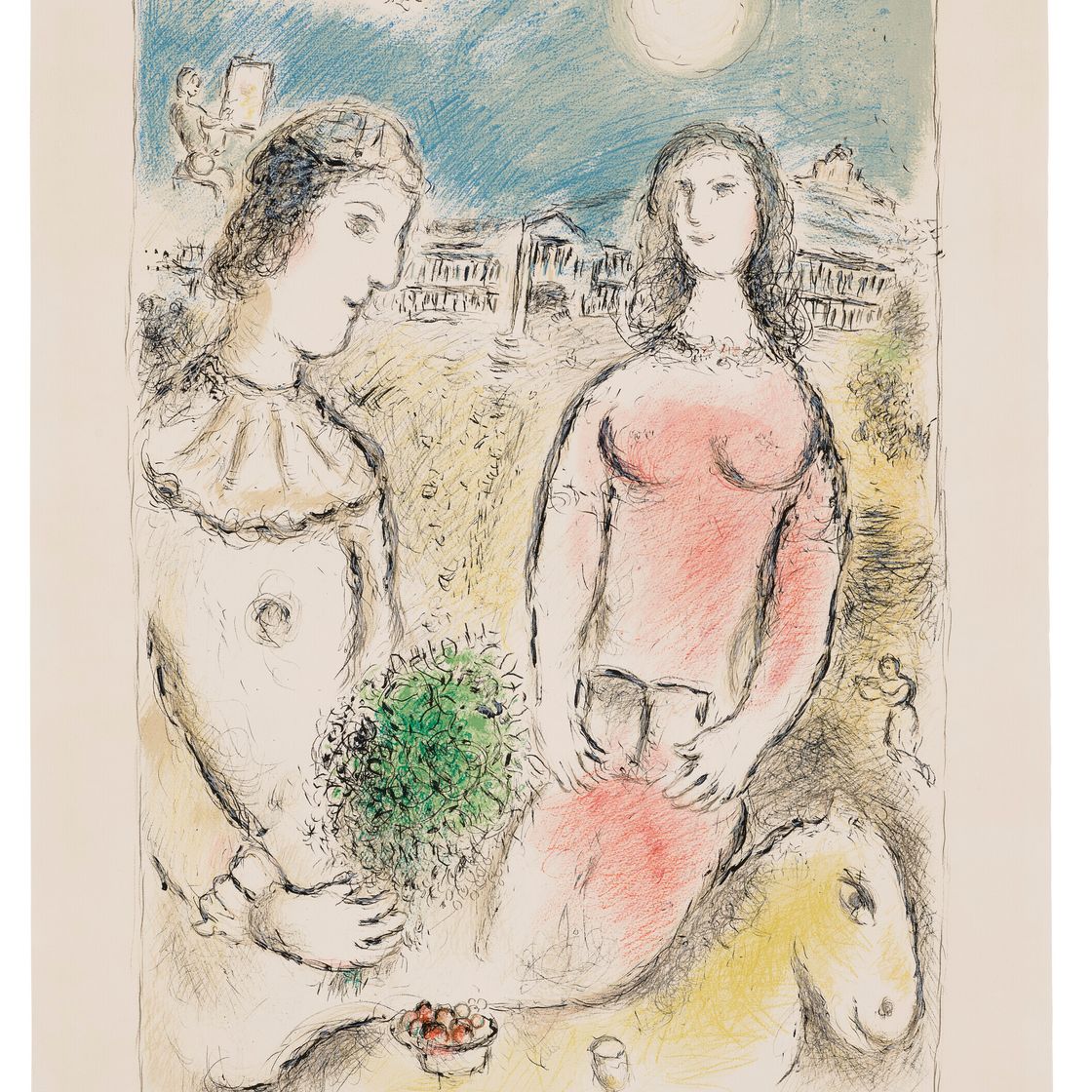 Marc Chagall — Пара в блинчиках