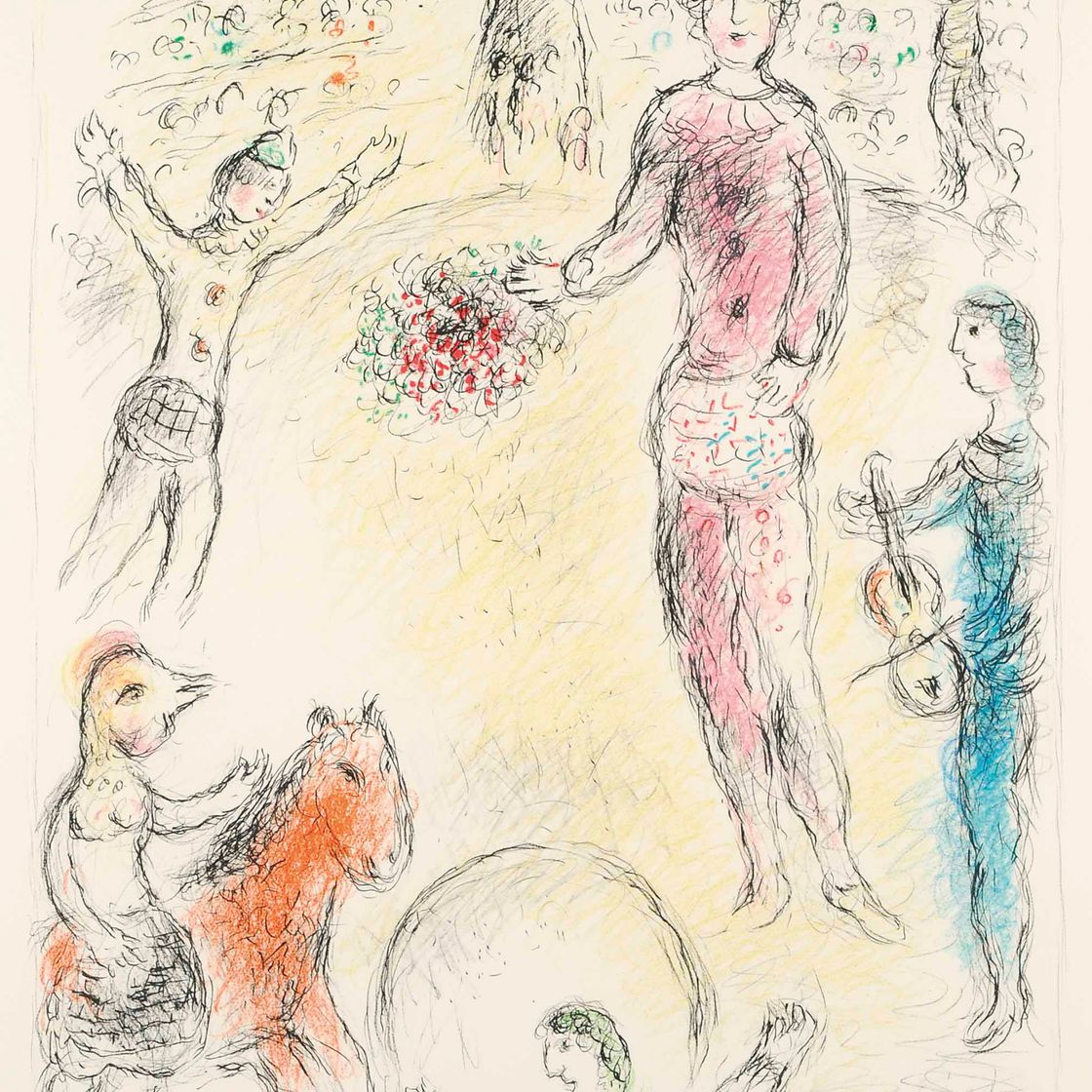 Marc Chagall — Музыканты-клоуны