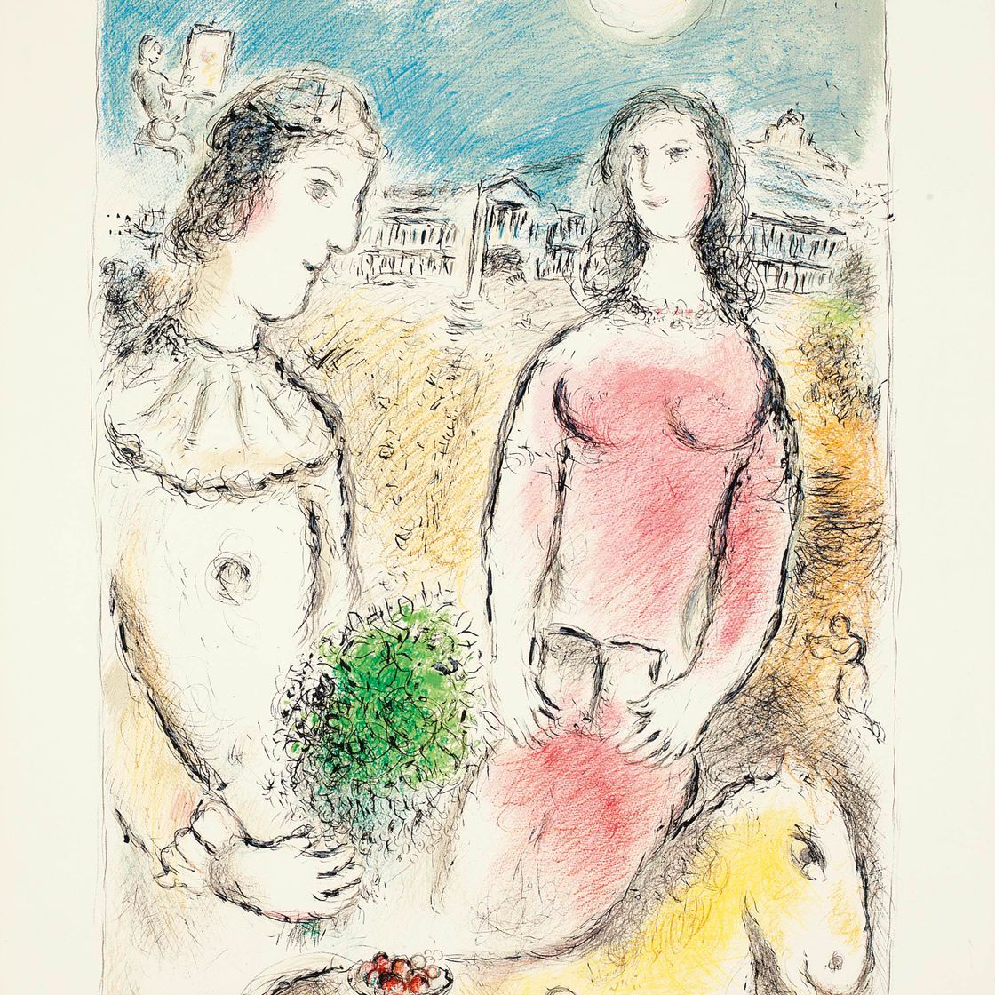 Marc Chagall — Семейная пара в блинчиках (M. 972)
