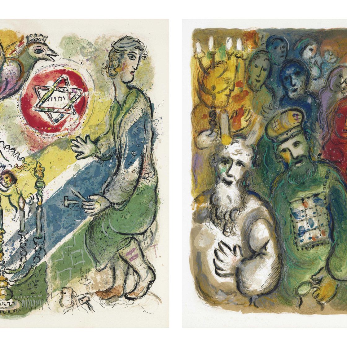 Marc Chagall — "История исхода", Леон Амиэль, Париж и Нью-Йорк, 1966 (Т. 444-67; С. 64), изображение 1