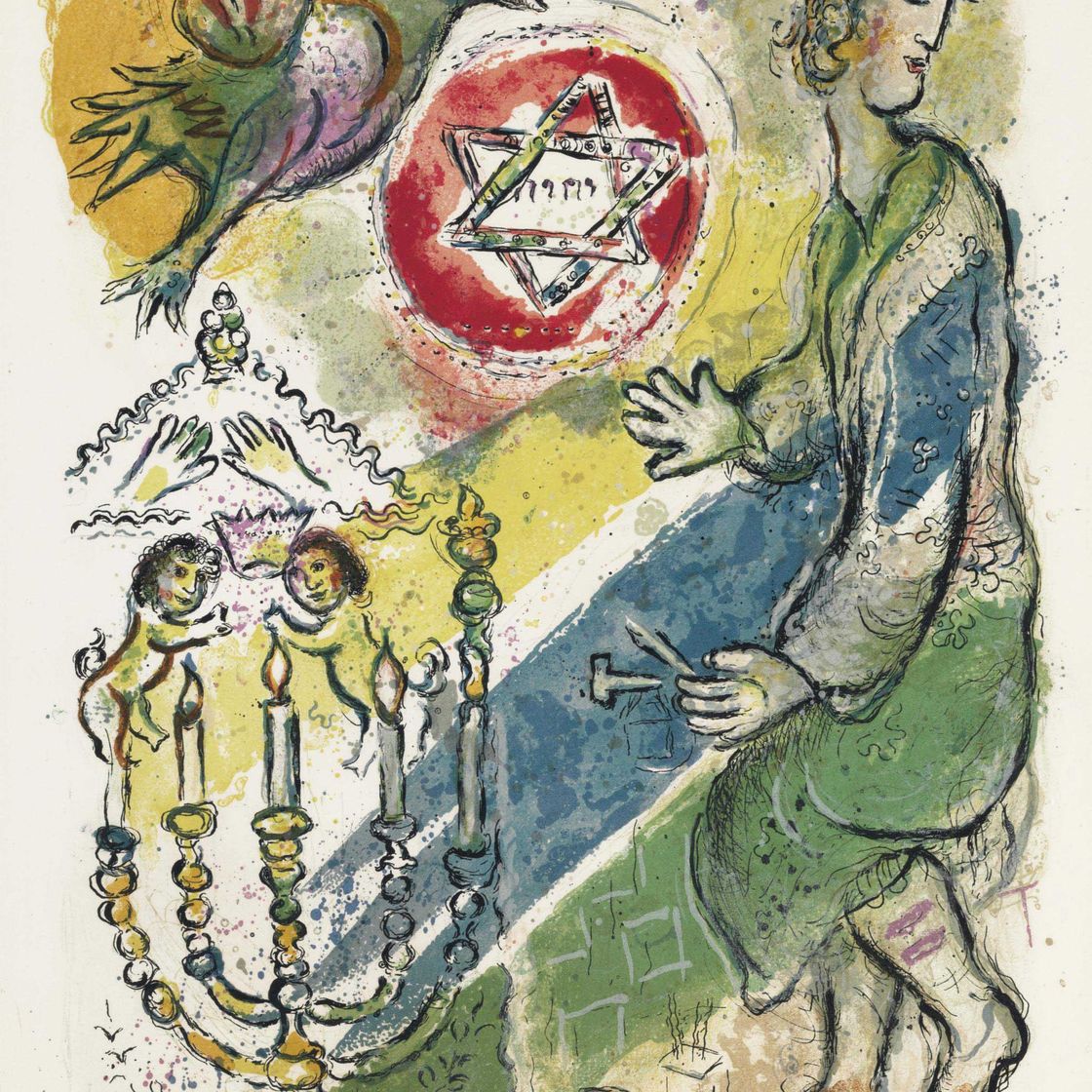 Marc Chagall — "История исхода", Леон Амиэль, Париж и Нью-Йорк, 1966 (Т. 444-67; С. 64), изображение 3