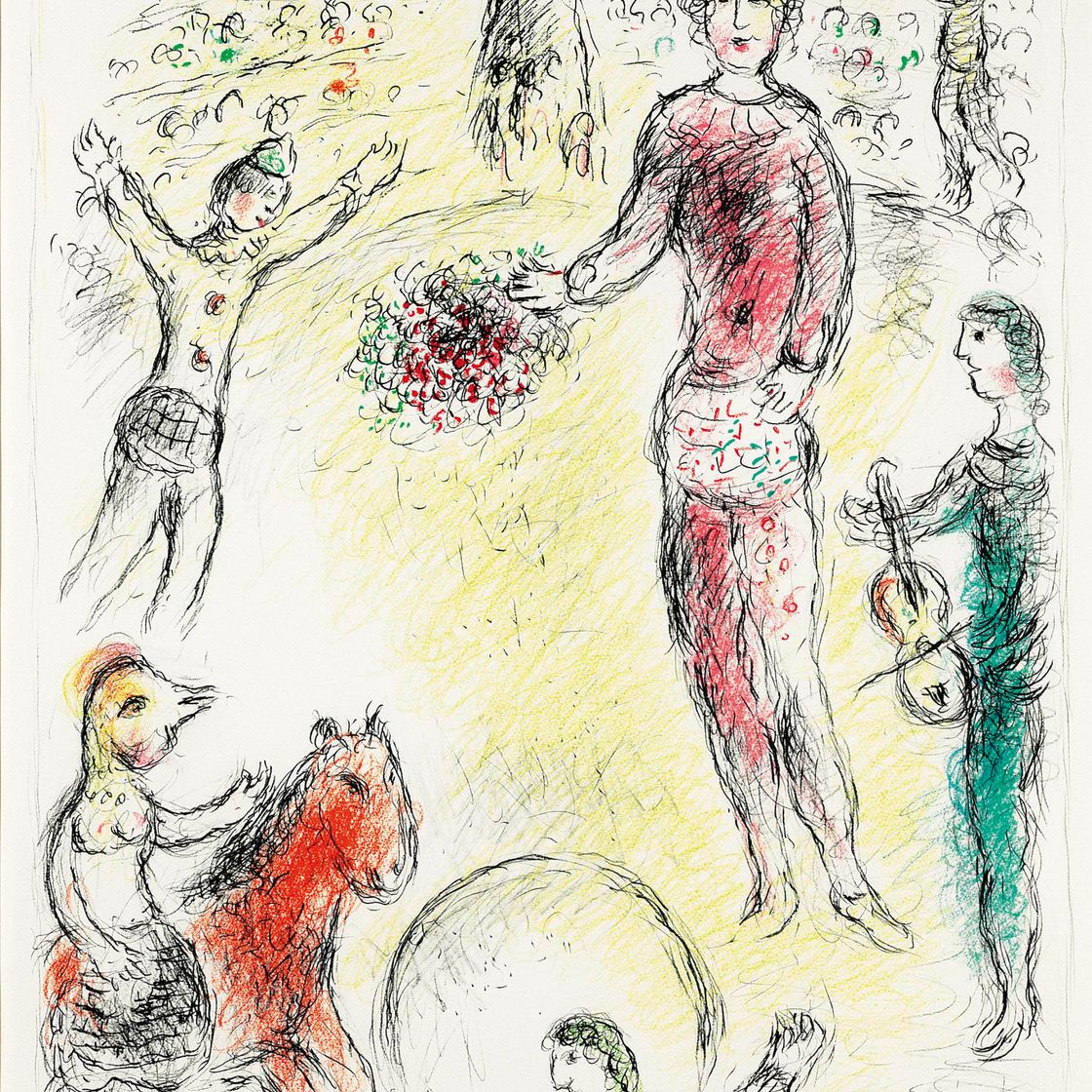 Marc Chagall — Музыкальные клоуны (M. 978)