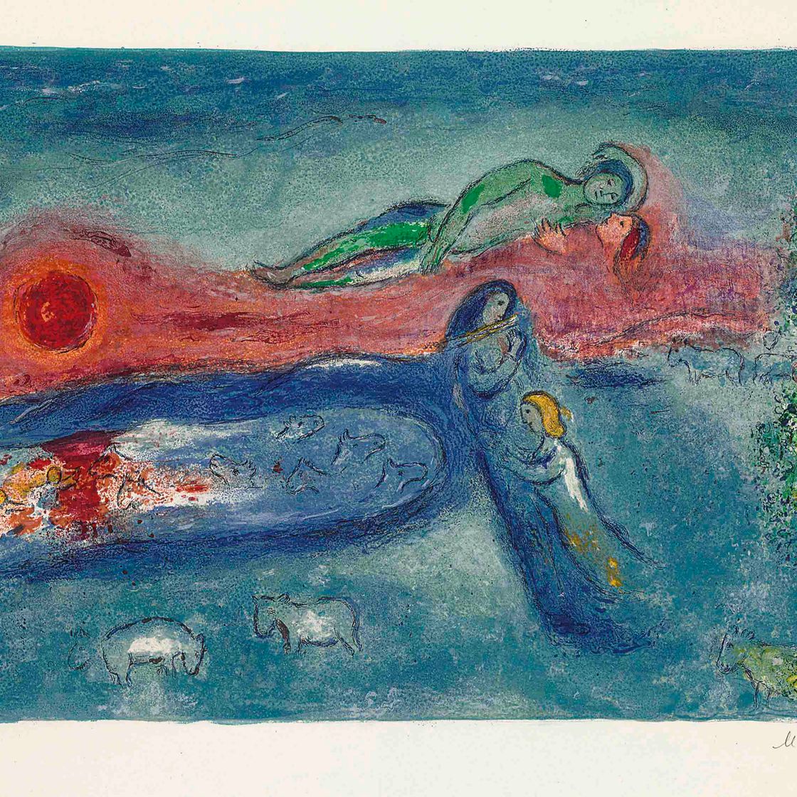 Marc Chagall — Смерть Доркона из "Дафниса и Хлои" (М. 320; см. С. книги 46)