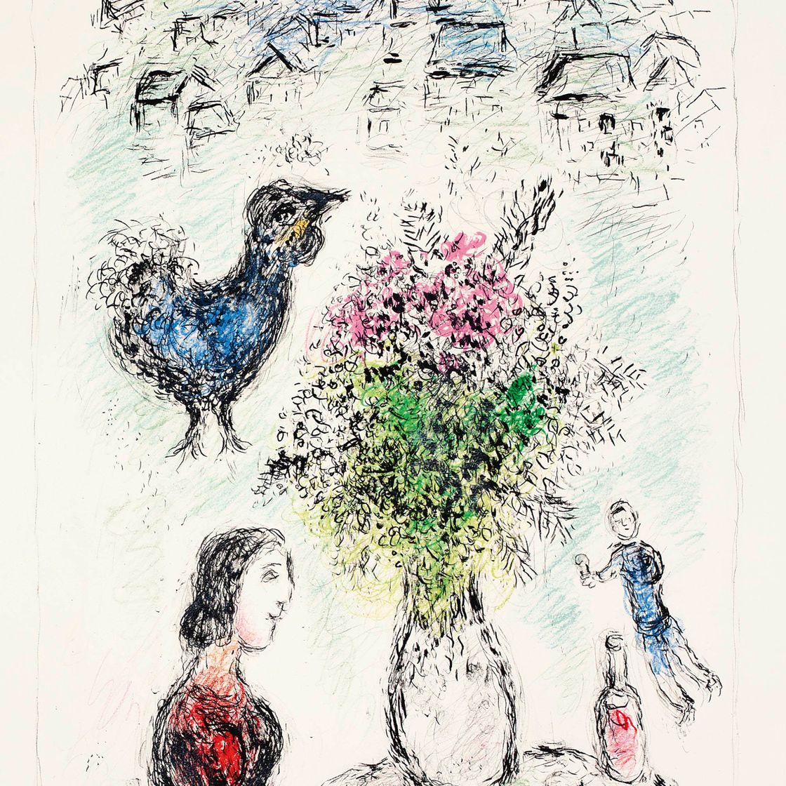 Marc Chagall — Роза Le Bouquet (M. 979)