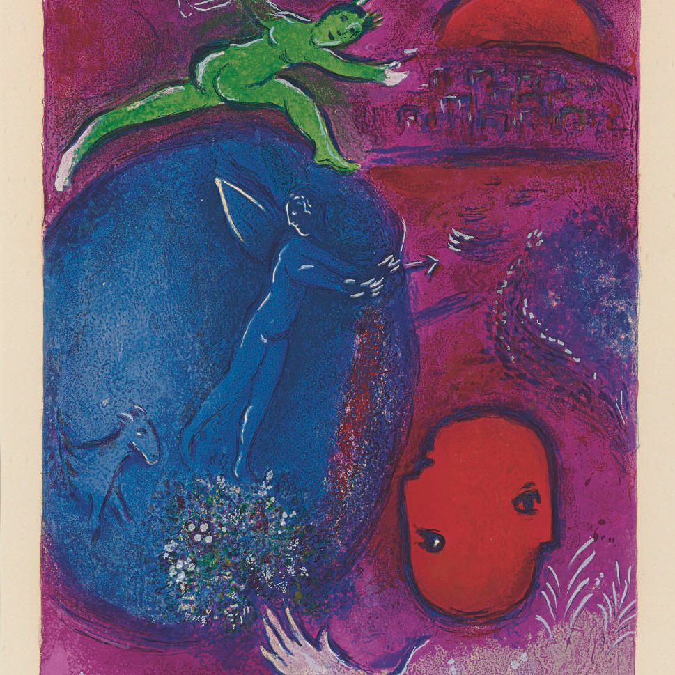 Marc Chagall — Песня о Ламоне и Дриасе из "Дафниса и Хлои" (М. 331; см. С. книги 46)