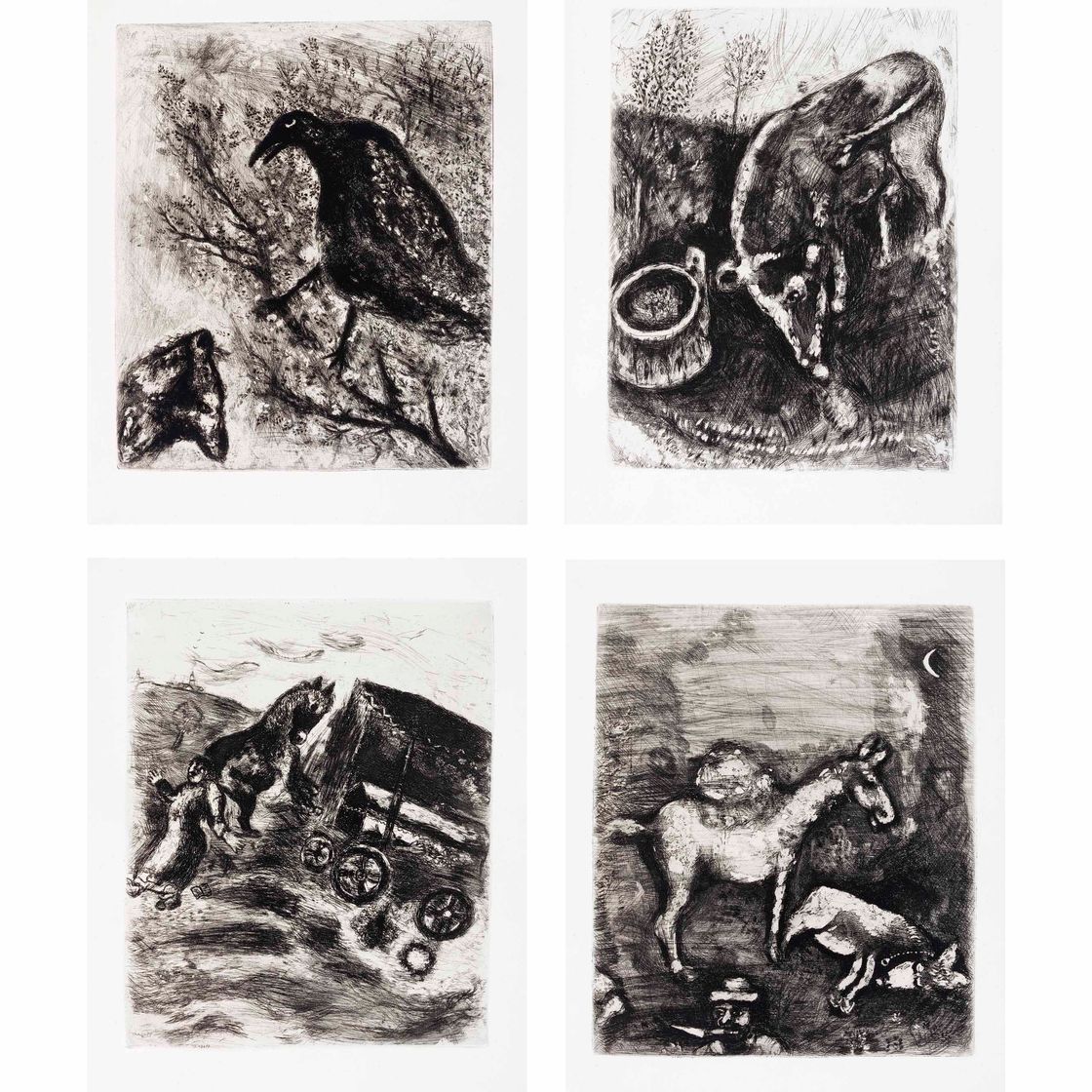 Marc Chagall — Жан де Лафонтен, "Басни", Париж, издательство "Tériade Editeur", 1952, изображение 1