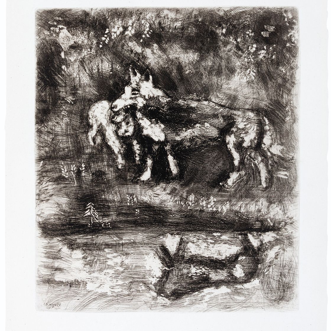 Marc Chagall — Жан де Лафонтен, "Басни", Париж, издательство "Tériade Editeur", 1952, изображение 6