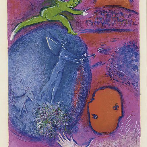 Marc Chagall — Сны Ламона и Дриаса из "Дафниса и Хлои" (М. 311; см. кн. 46)