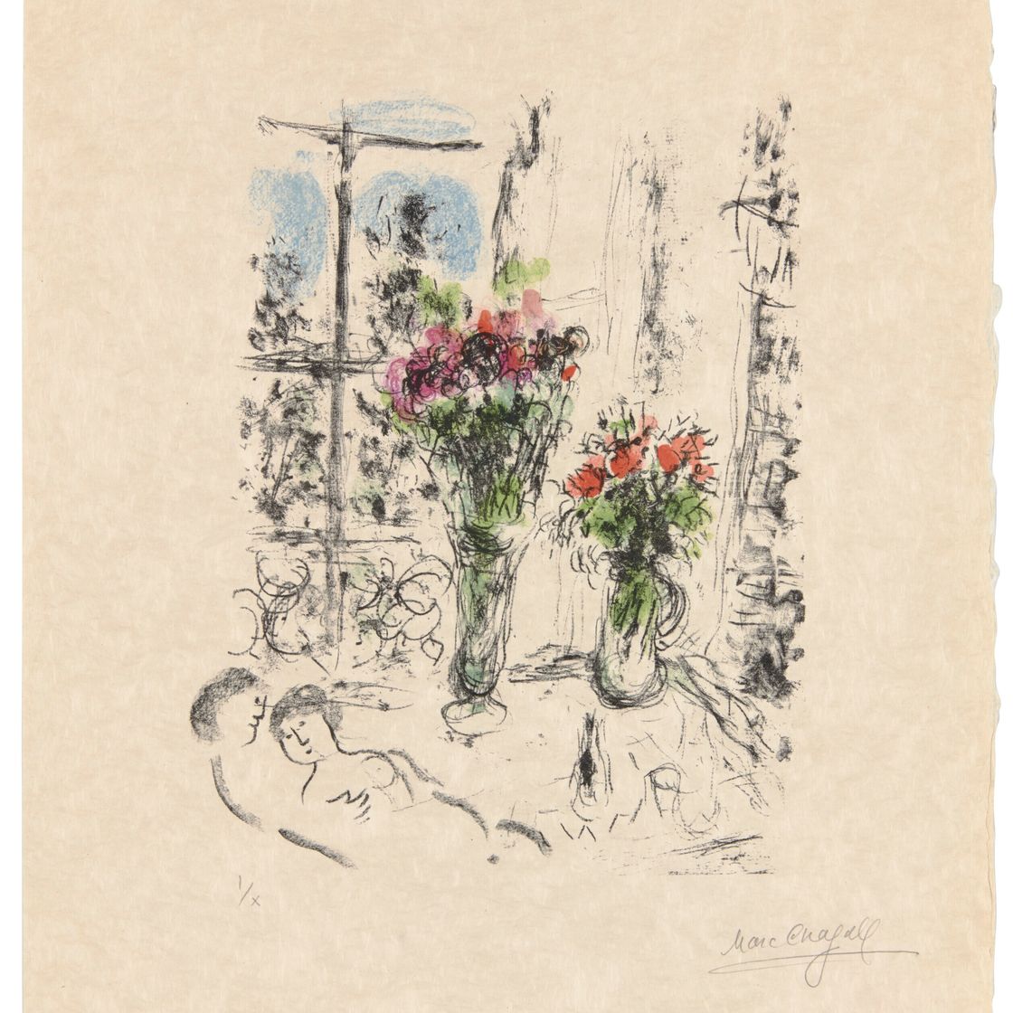 Marc Chagall — Пара букетов из двух частей