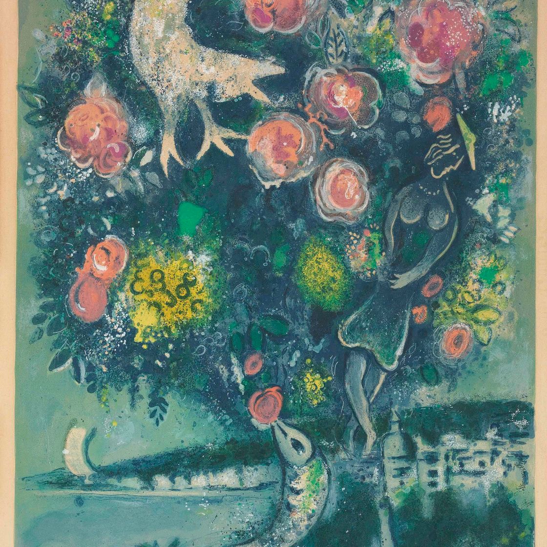 Marc Chagall — Море ангелов с букетом роз (Шарль Сорлье, 30), изображение 1