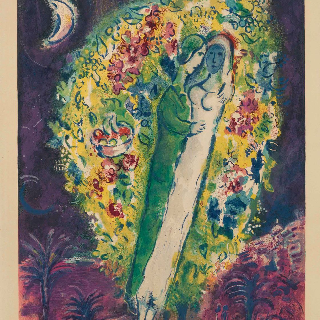 Marc Chagall — Пара в мимозах, из Ниццы и с Лазурного берега