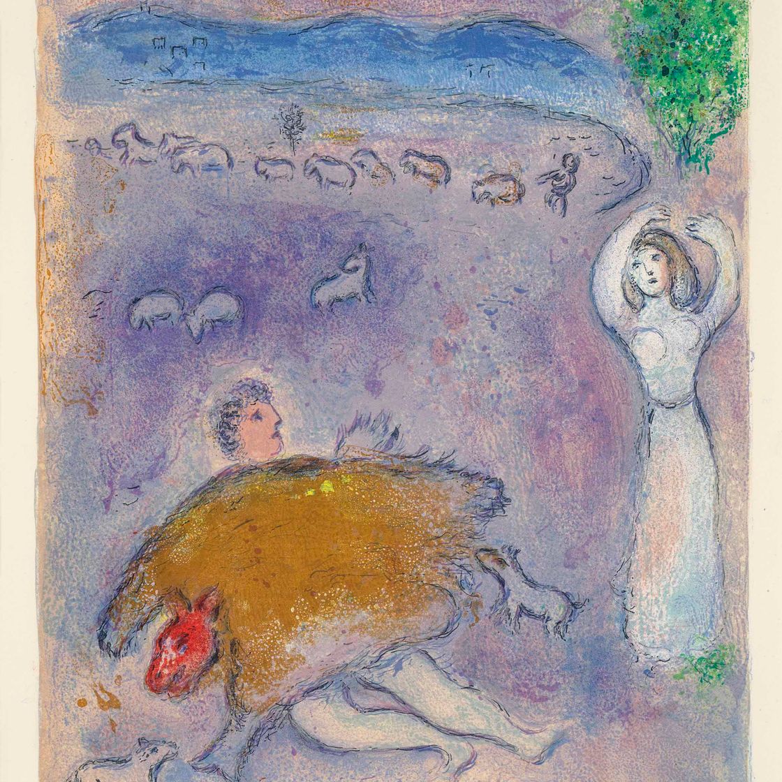 Marc Chagall — Уловка Доркона, от: Дафнис и Хлоя