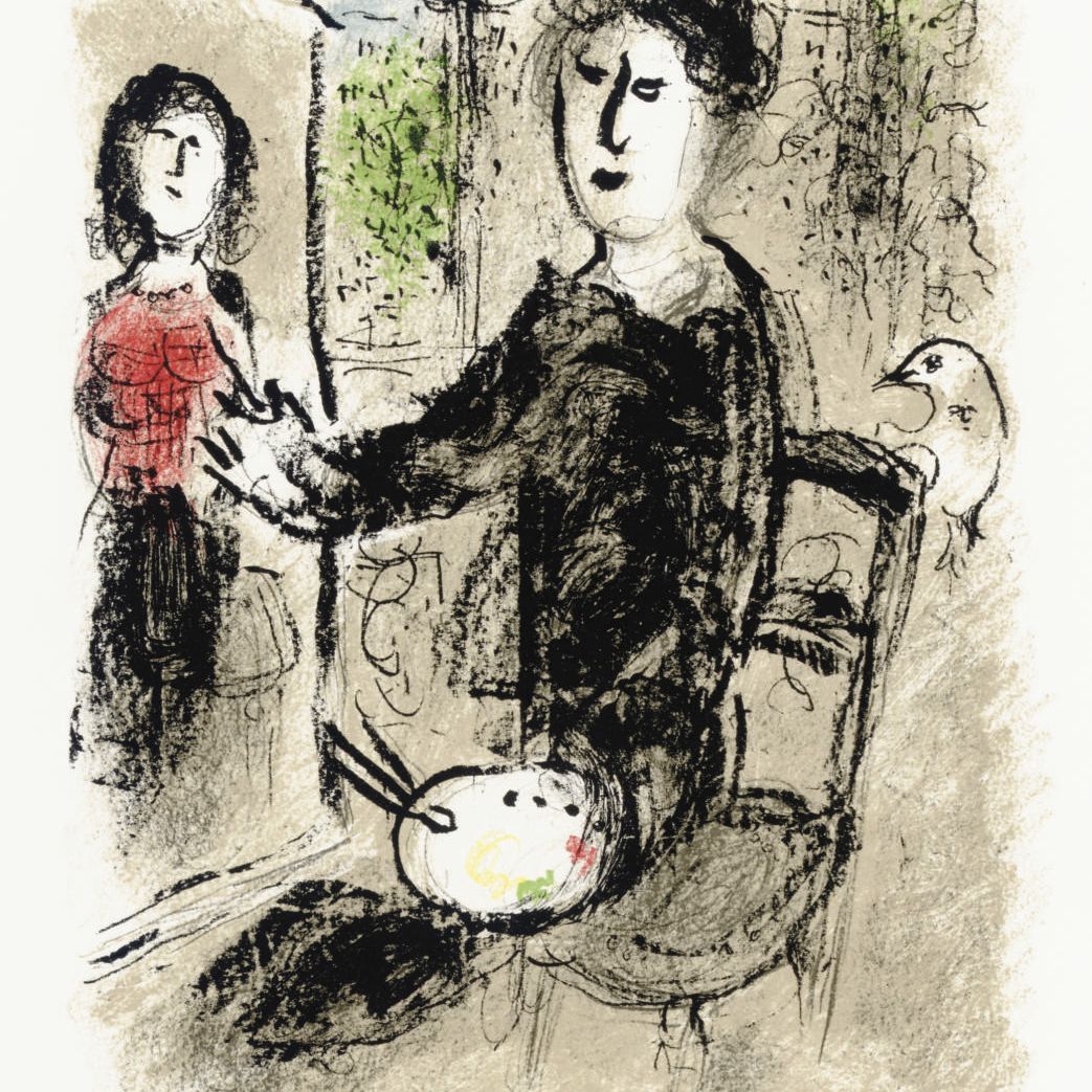 Marc Chagall — Робер Марто, "Ателье Шагала", редактор Фернан Мурло, Париж, 1976 (Т. 899-902; С. 101)