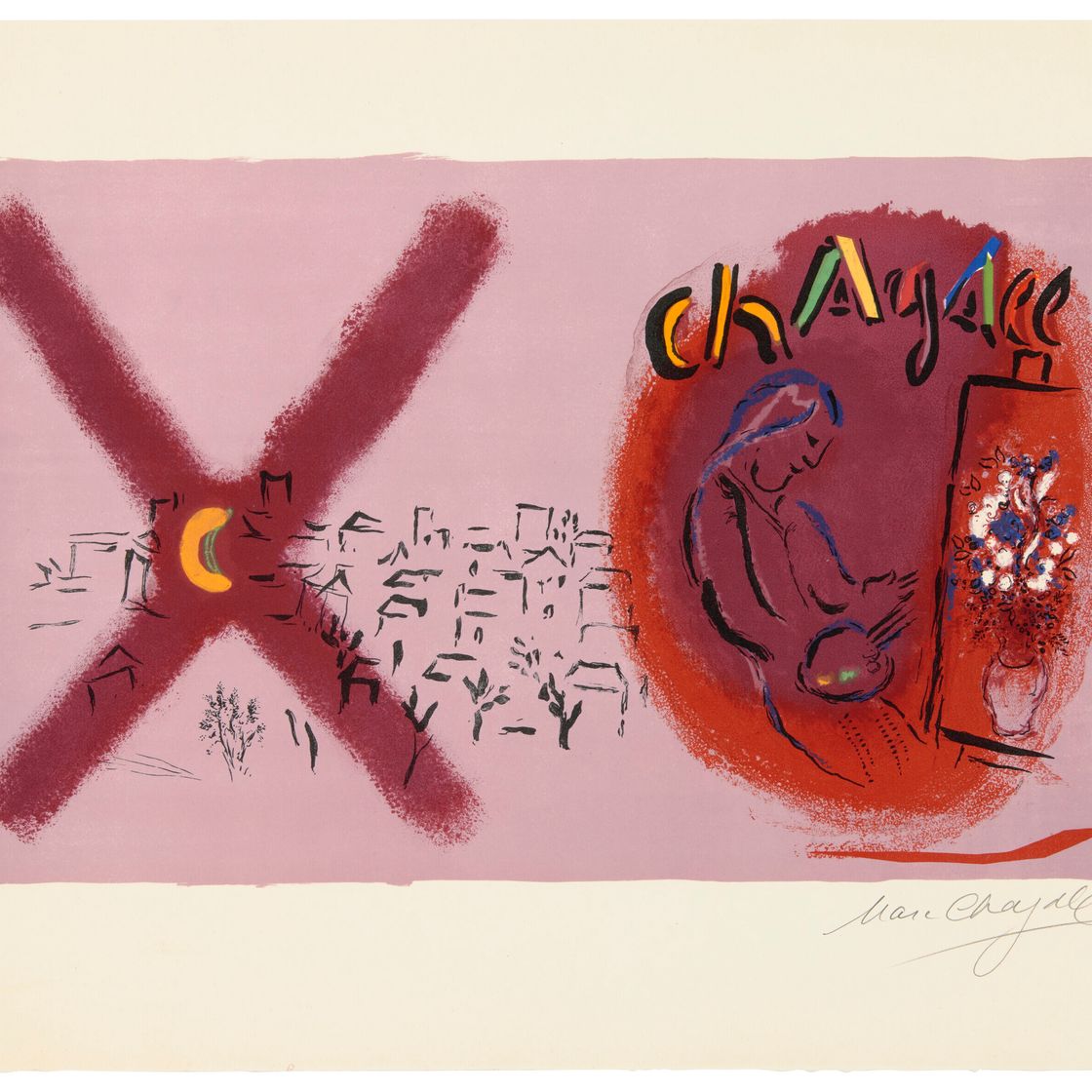 Marc Chagall — Кувертюра, из второго тома литографии Шагала.