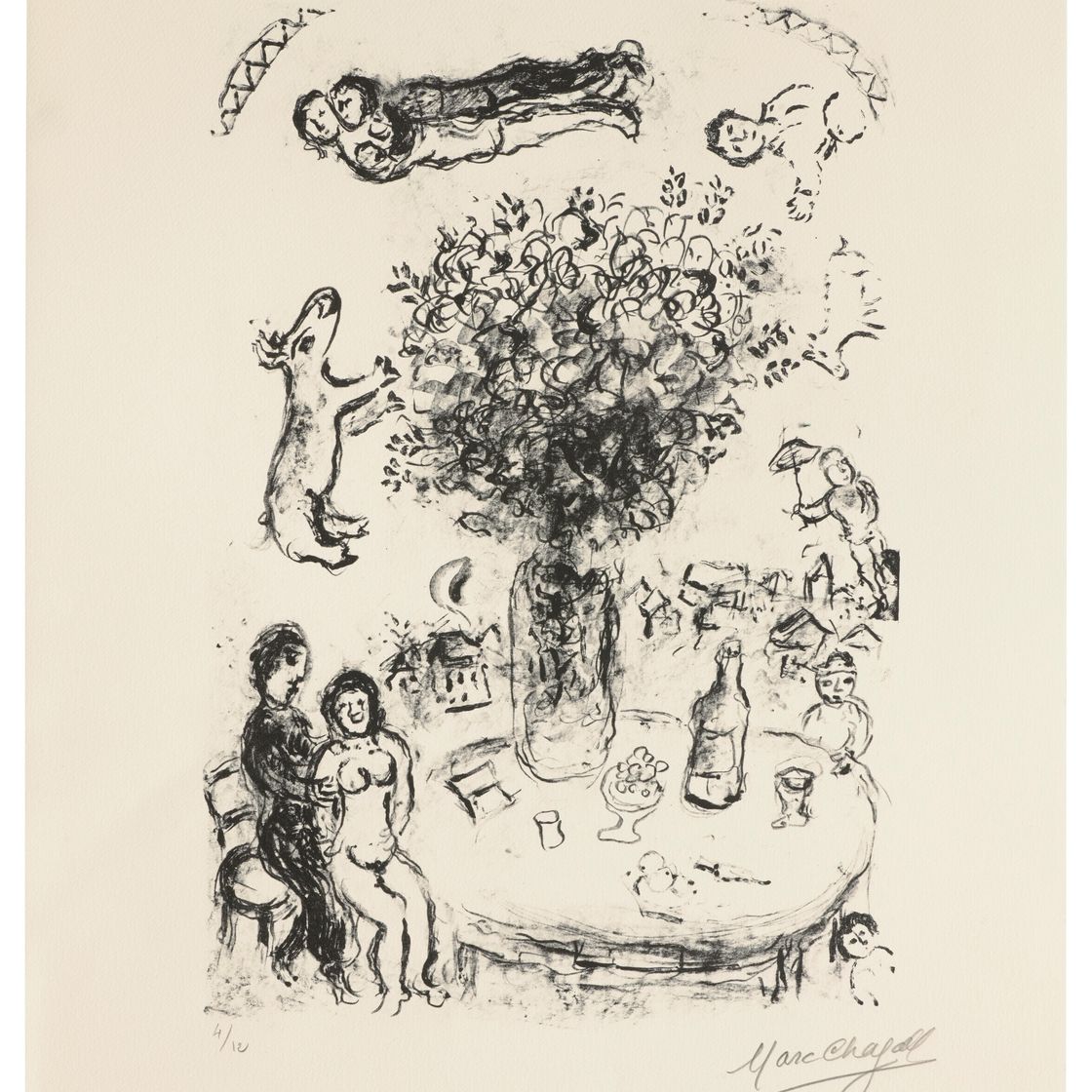 Marc Chagall — Стол для влюбленных