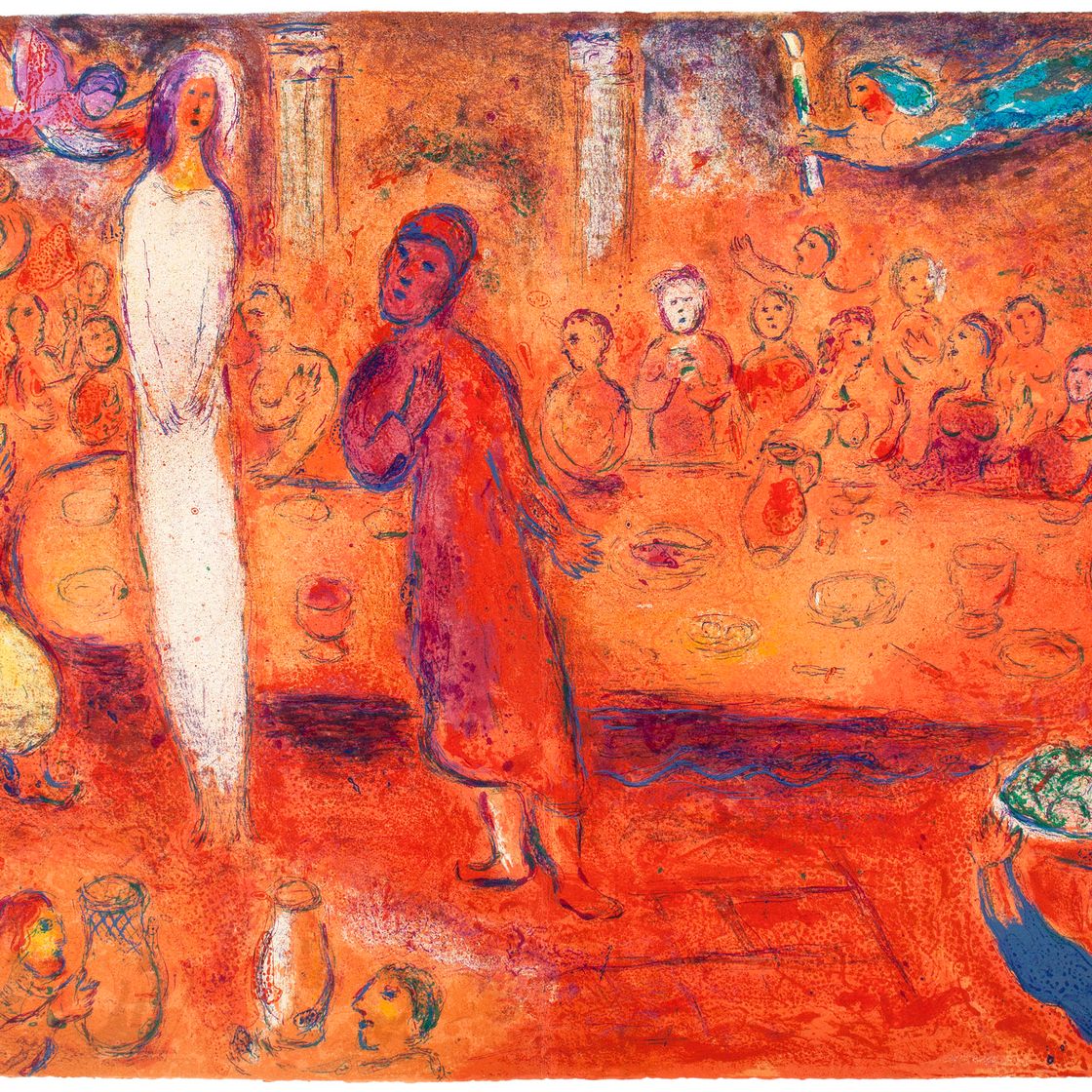 Marc Chagall — Мегаклес наблюдает за праздничным кулоном из коллекции "Дафнис и Хлоя"