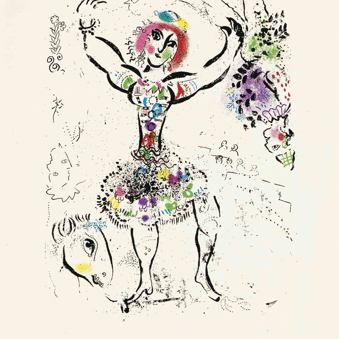 Marc Chagall — Четыре иллюстрации из литографии Шагала [Том I] (Мурло, 281-296; Cramer books, 43)