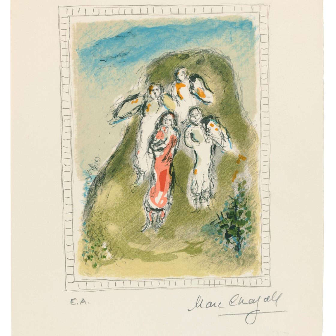 Marc Chagall — Les trois anges (Три ангела)