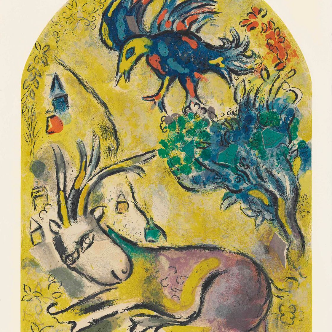 Marc Chagall — Колено Неффалимово, из: Двенадцати макетов витражей для Иерусалима
