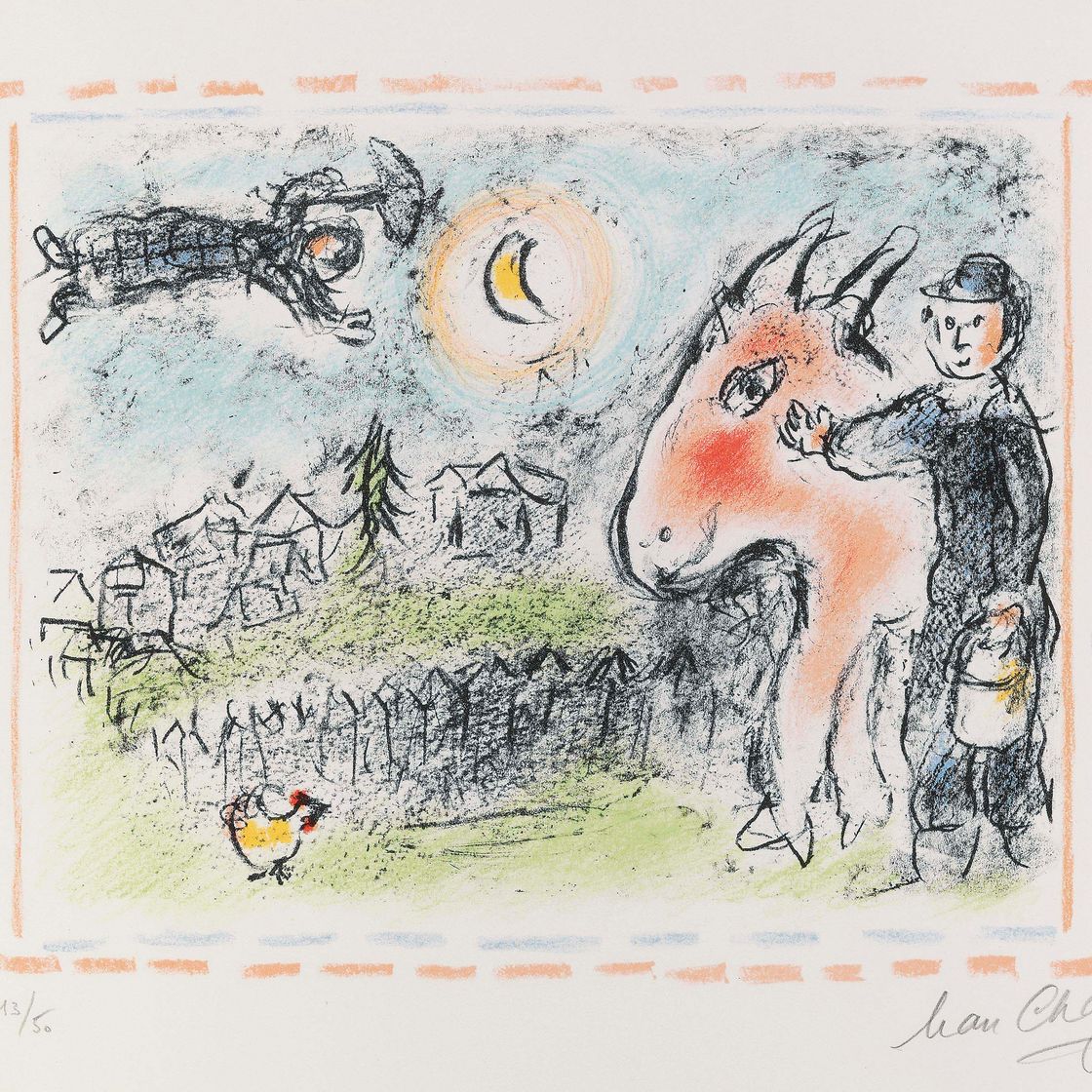 Marc Chagall — Художник с козой (Мурло, 1026)