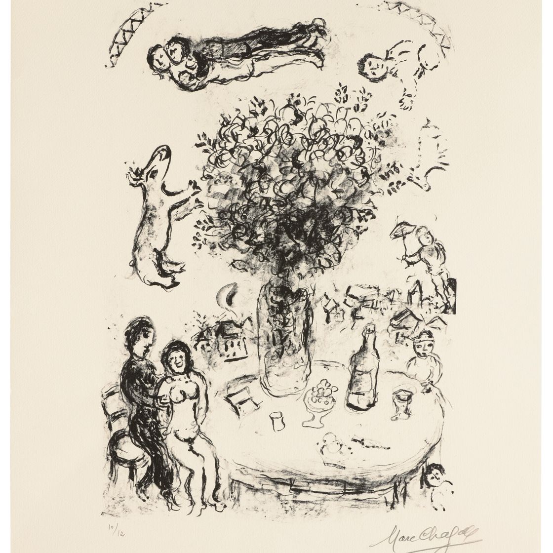 Marc Chagall — Стол для влюбленных
