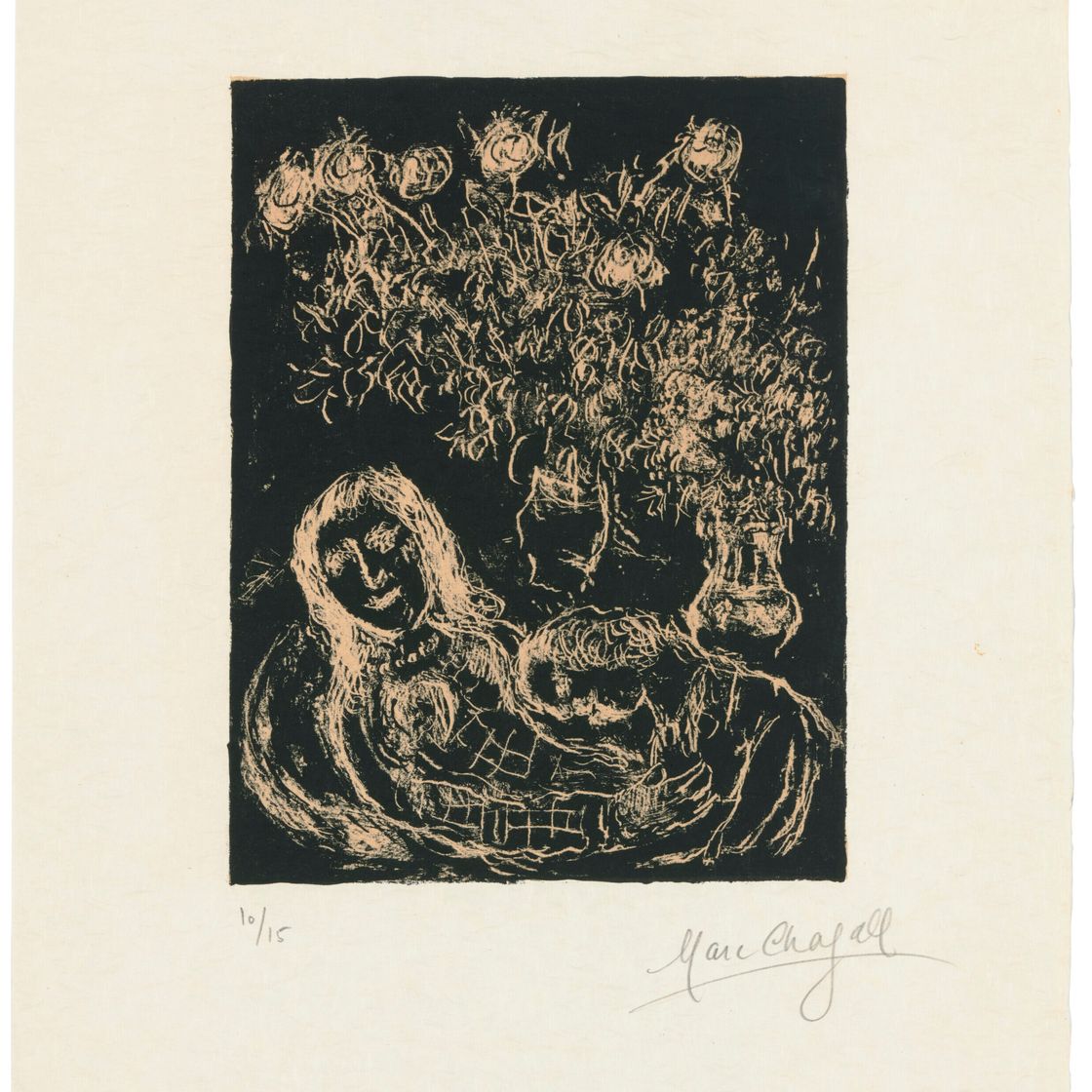 Marc Chagall — Парочка в темном раю