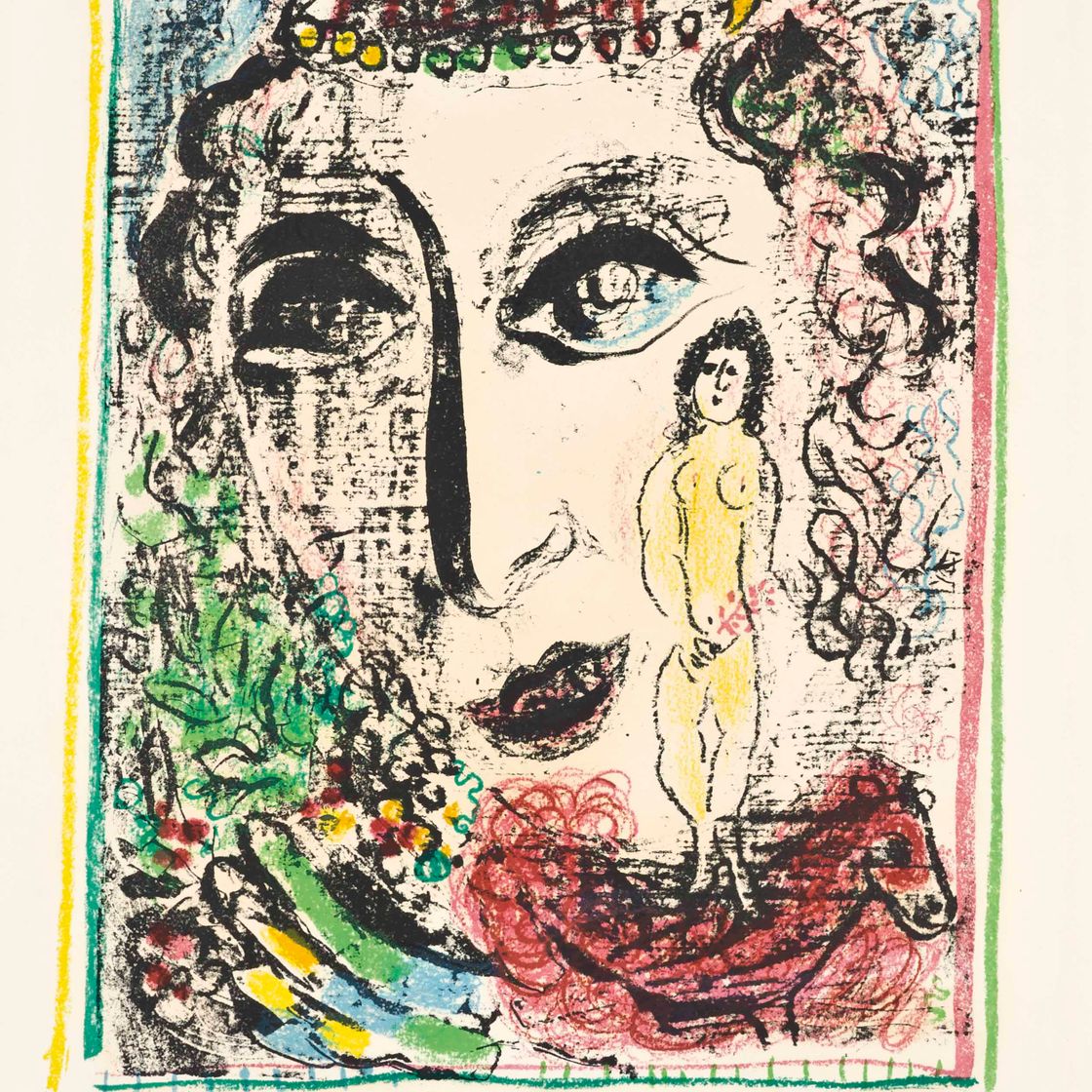 Marc Chagall — Выступление в цирке (Мурло, 392; смотрите книги Крамера, 56), изображение 1