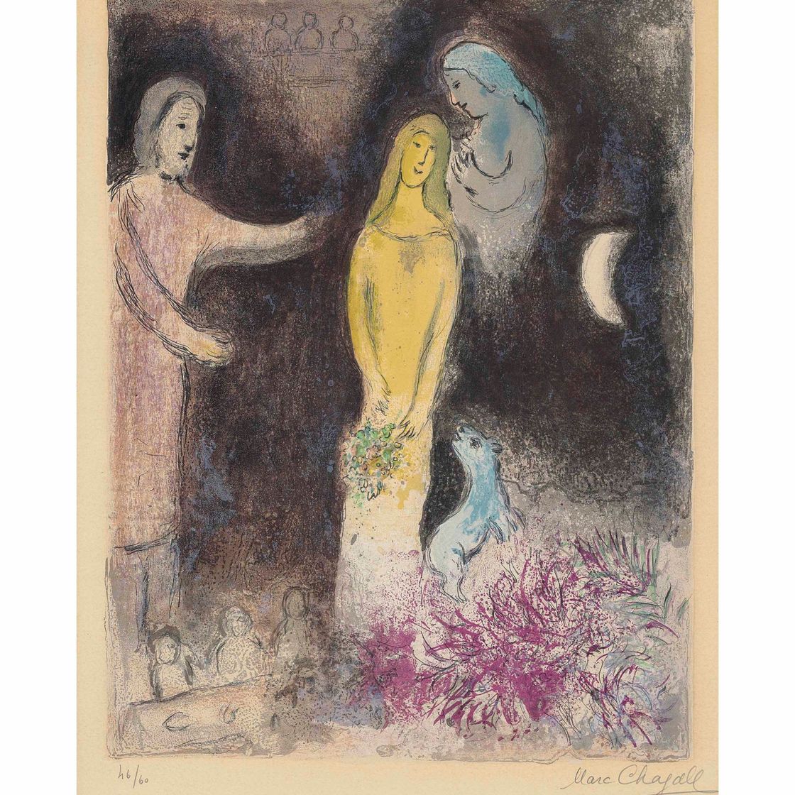 Marc Chagall — Одежда Хлои и прическа для клириков, от: Дафнис и Хлоя