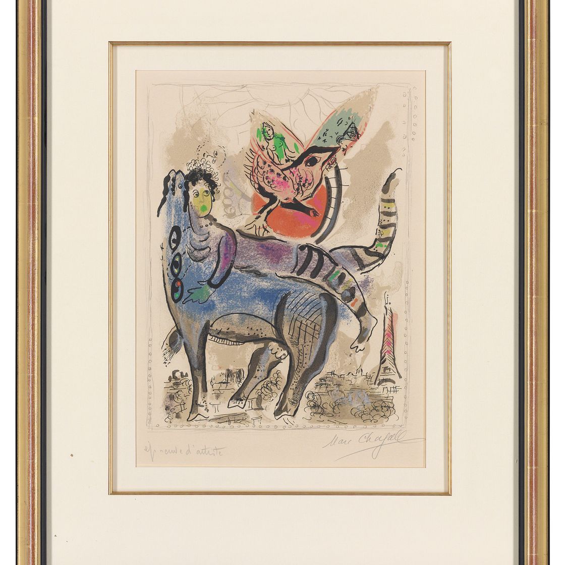 Marc Chagall — Голубая ночь, изображение 3