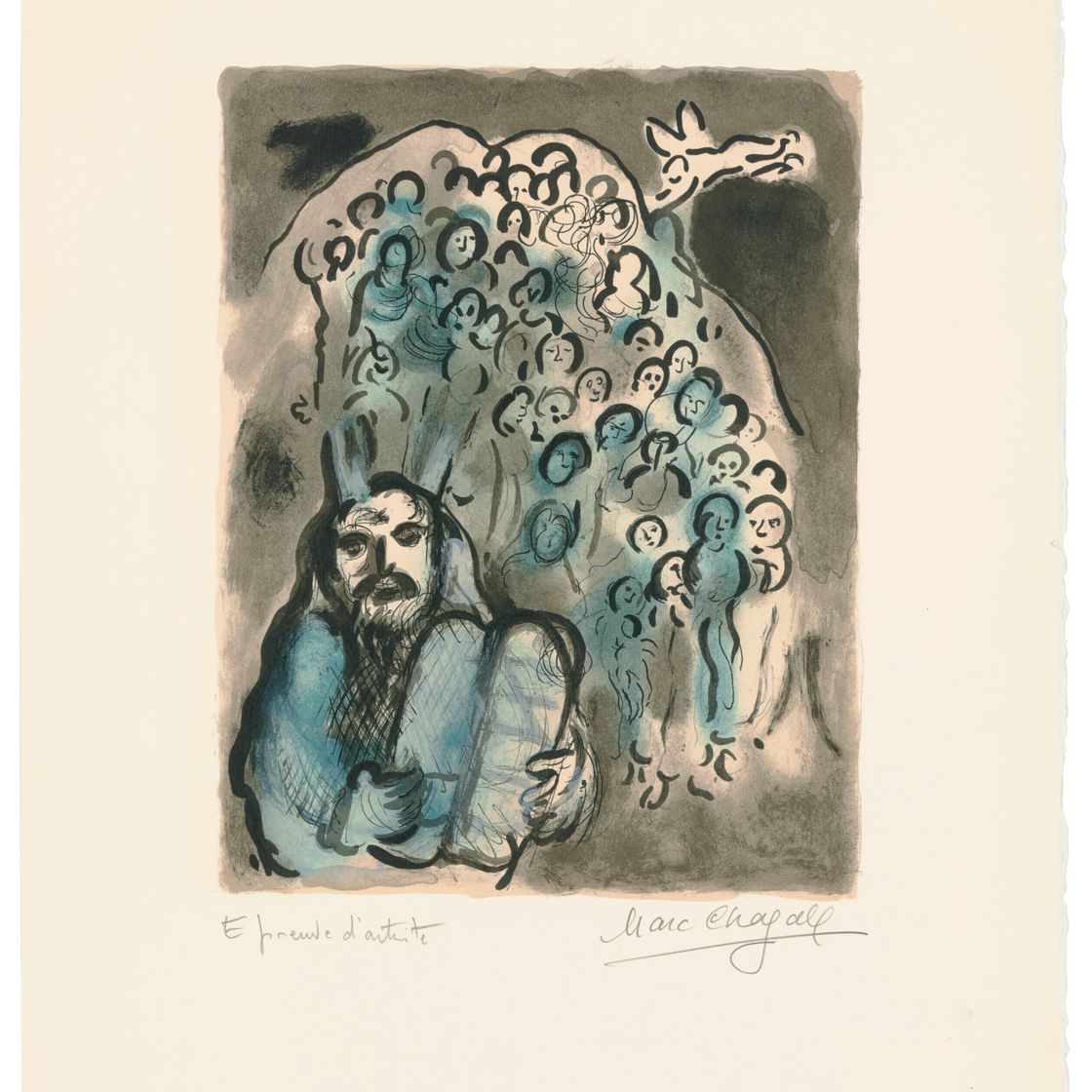 Marc Chagall — Моисей и его сын люди