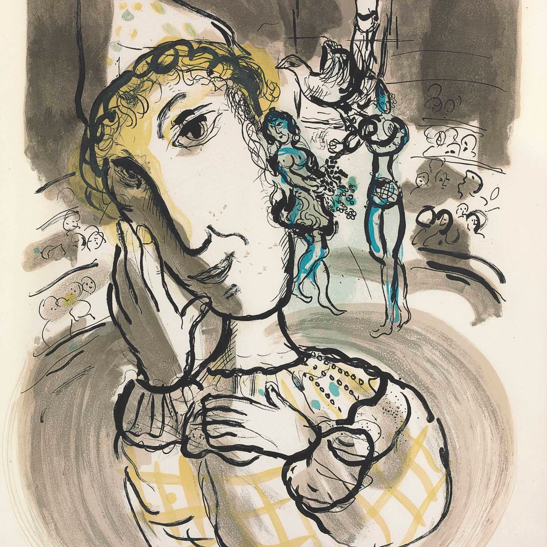 Marc Chagall — Цирк желтых клоунов